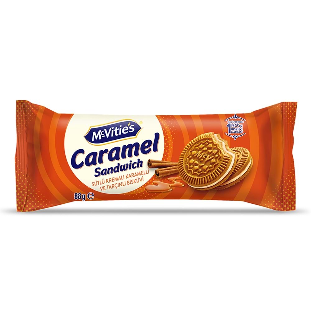 MCVİTİES CARAMEL SÜTLÜ VE TARCINLI BİSKÜVİ 88 G
