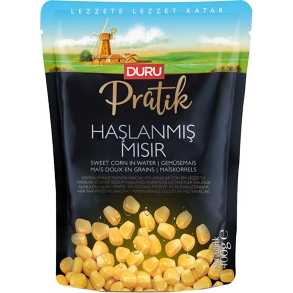 DURU PRATİK HAŞLANMIŞ MISIR 400 GR ADET