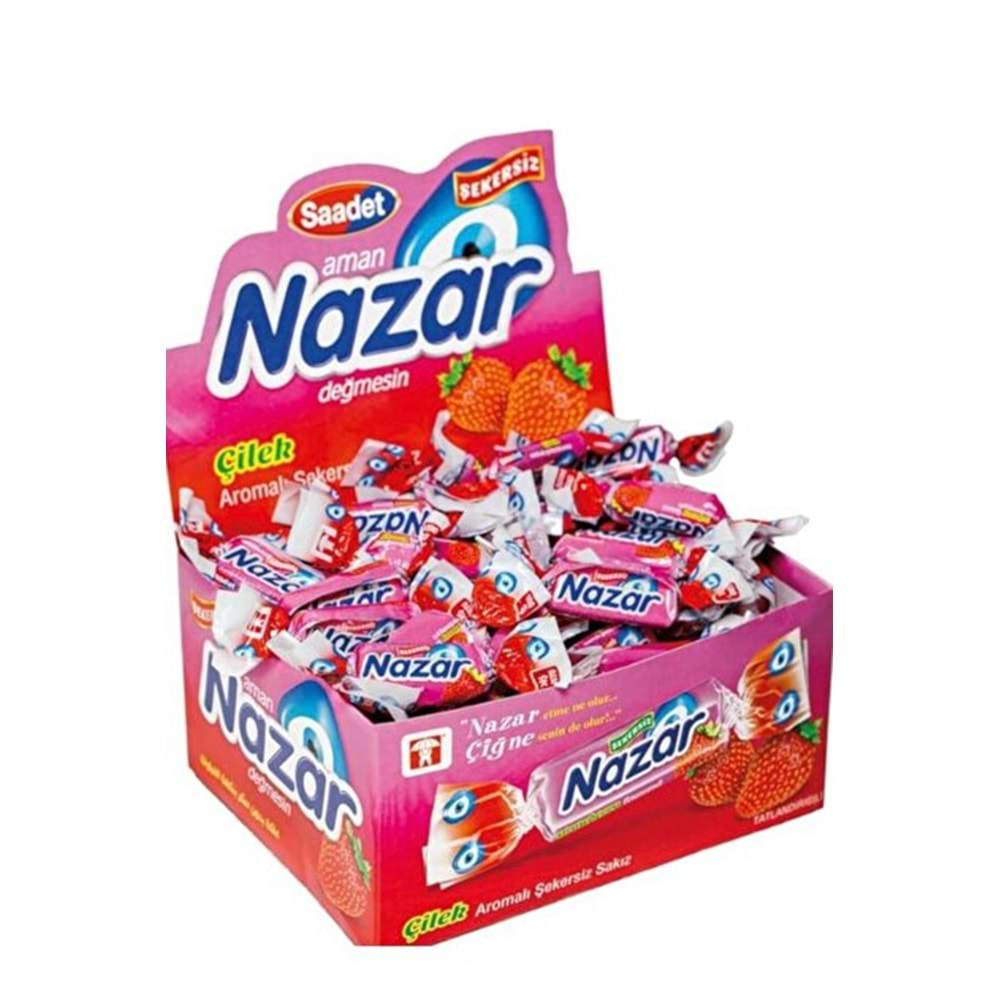NAZAR ÇİLEK AROMALI SAKIZ 100'LÜ