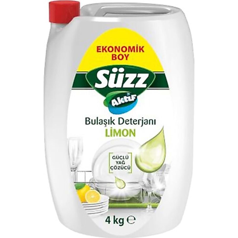 SÜZZ LİMON AKTİF BULAŞIK DETERJANI SIVI 4 KG