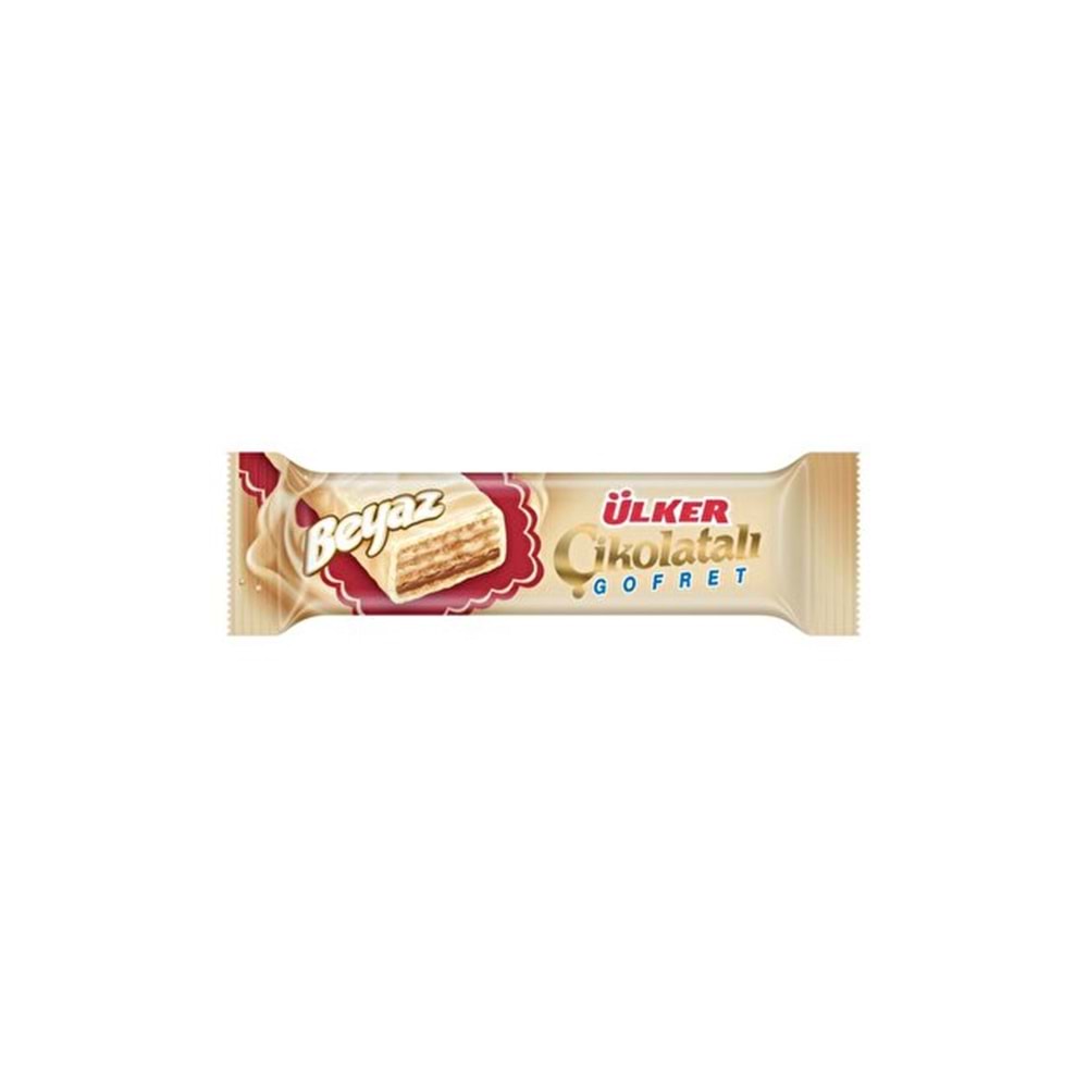 ÜLKER ÇİKOLATALI GOFRET BEYAZ 35 G