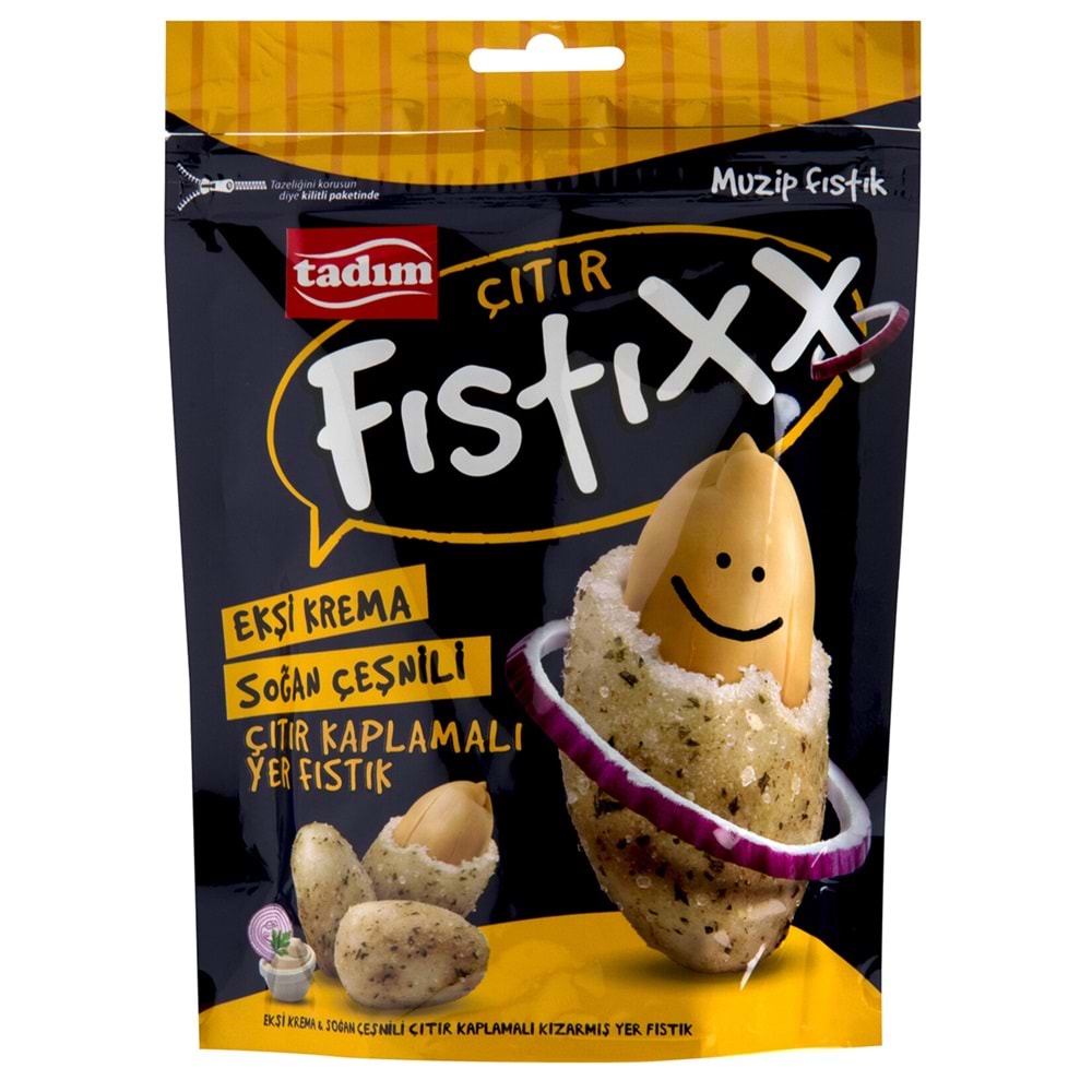 TADIM EKŞİ KREMA SOĞAN ÇEŞNİLİ ÇITIR KAPLAMALI YER FISTIK 140G