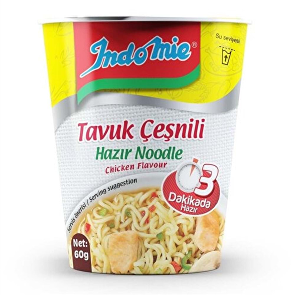 İNDOMİE TAVUK AROMALI BARDAK 60 G