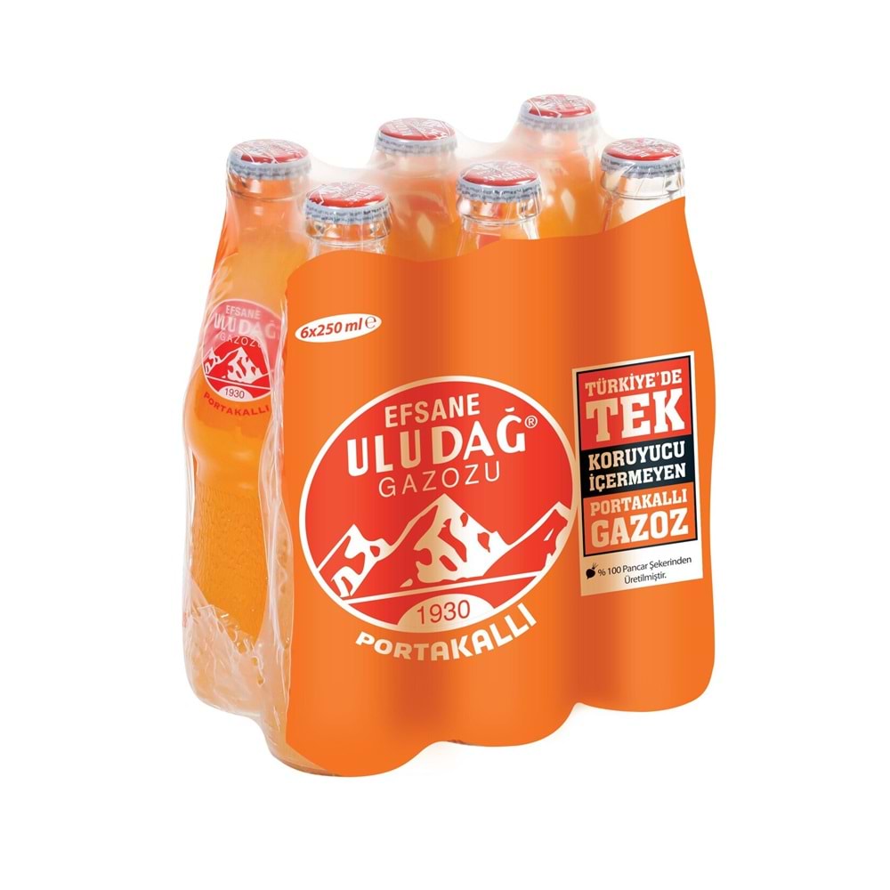ULUDAĞ PORTAKALLI GAZOZ 250 ML