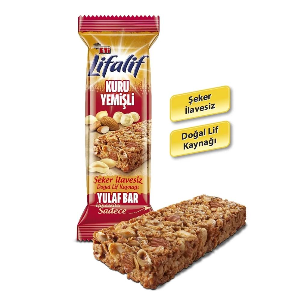 ETİ LİFALİF MÜSLİ BAR KURUYEMİŞLİ 35 G