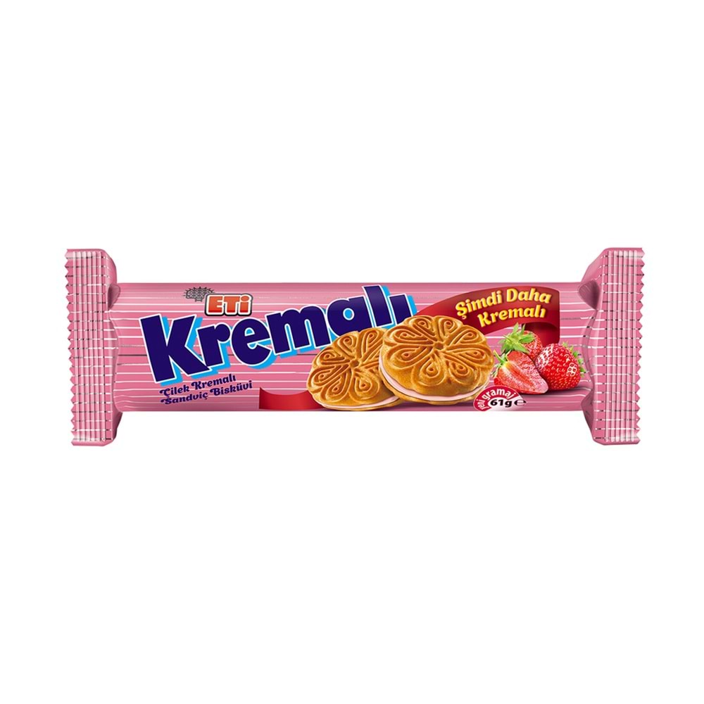 ETİ KREMALI ÇİLEKLİ BİSKÜVİ 61 G
