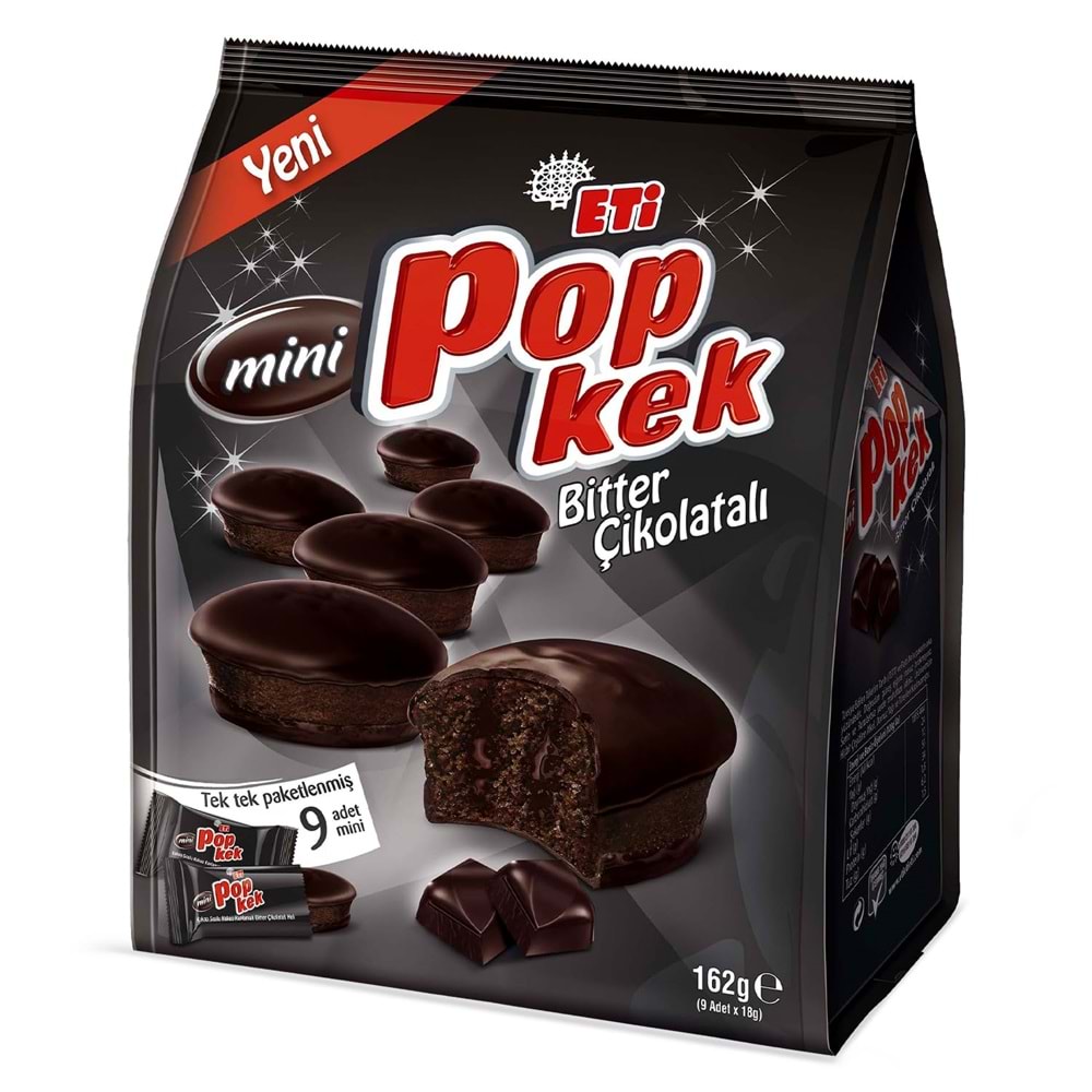 ETİ POPKEK BİTTER ÇİKOLATALI 180G