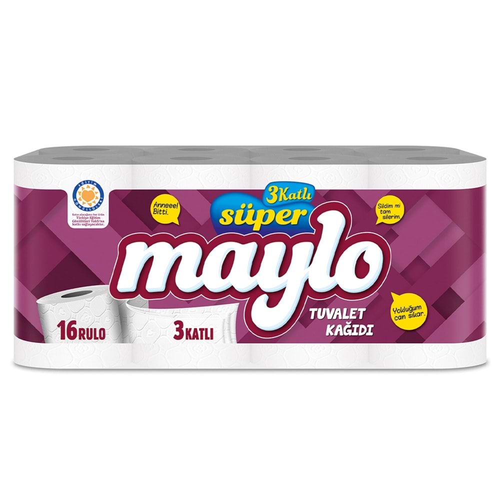 MAYLO TUVALET KAĞ.16Lİ 3 KATLI