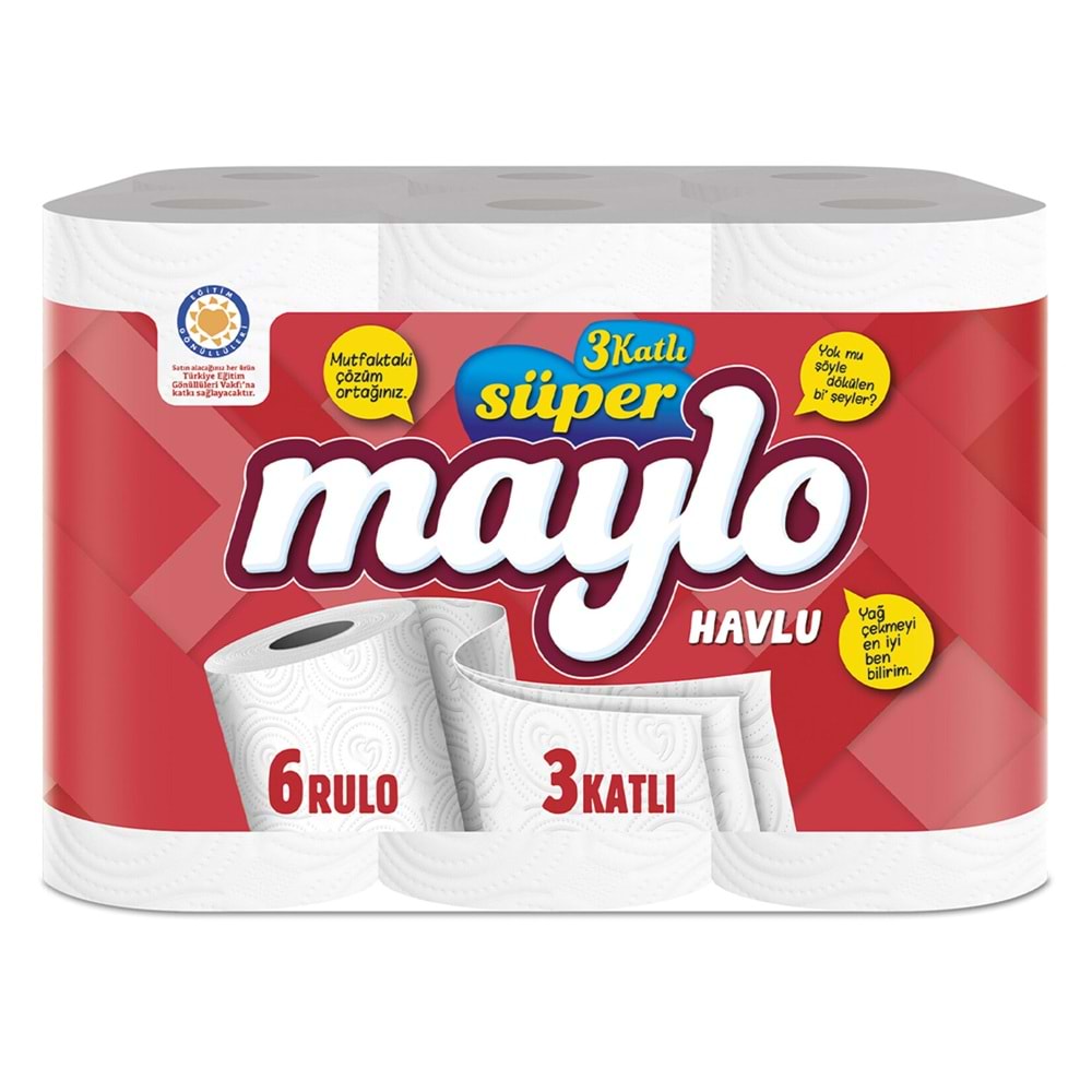 MAYLO KAĞIT HAVLU 6 RULO 3 KAYLI