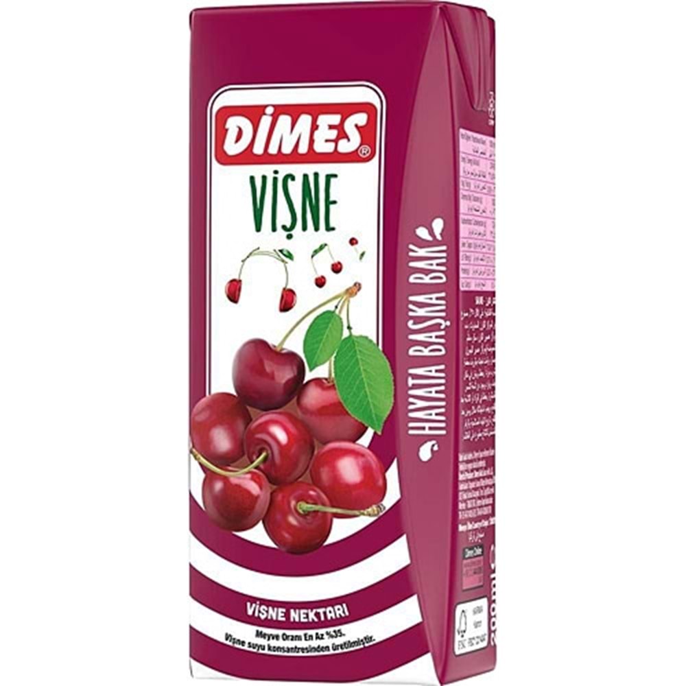 DİMES VİŞNE MEYVE SUYU 200ML