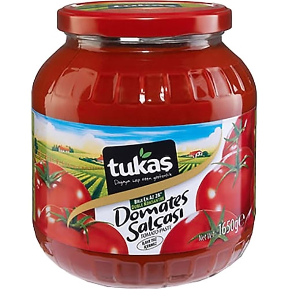 TUKAŞ DOMATES SALÇASI CAM 1650 GR