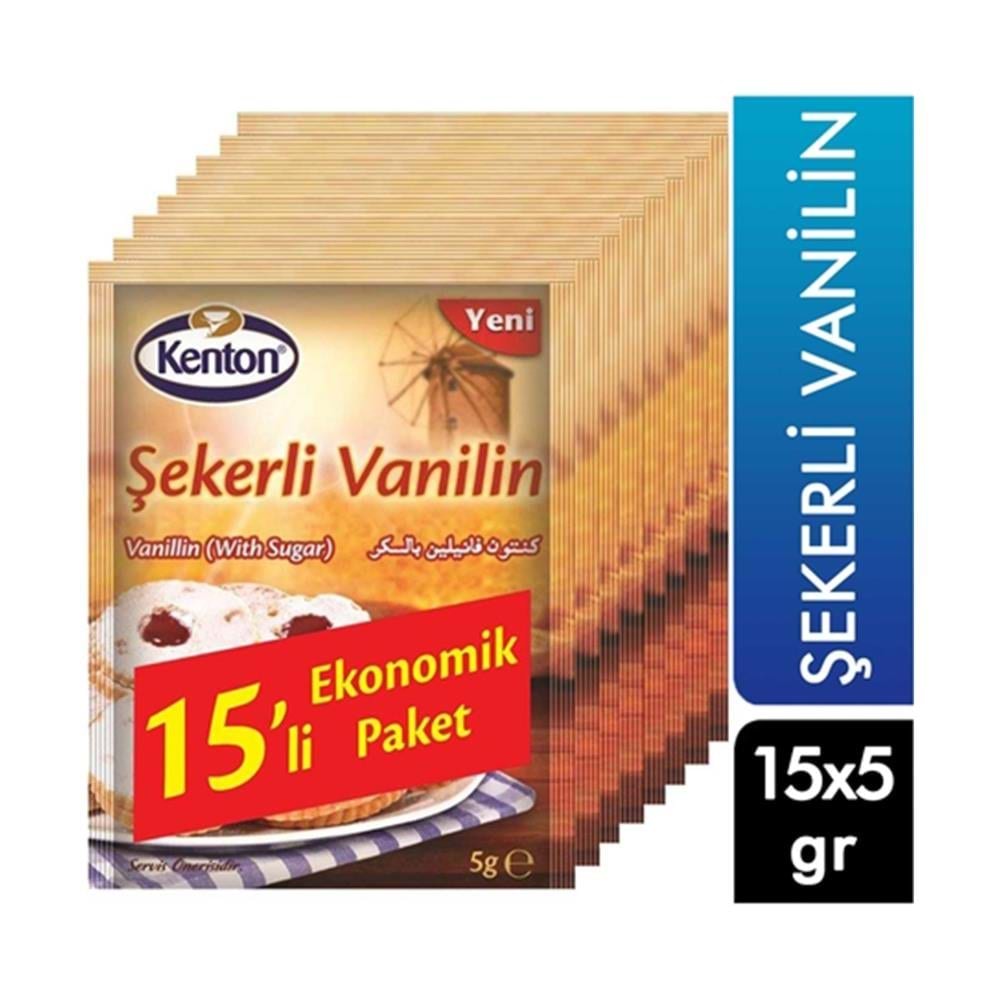 KENTON ŞEKERLİ VANİLİN 15Lİ POŞET