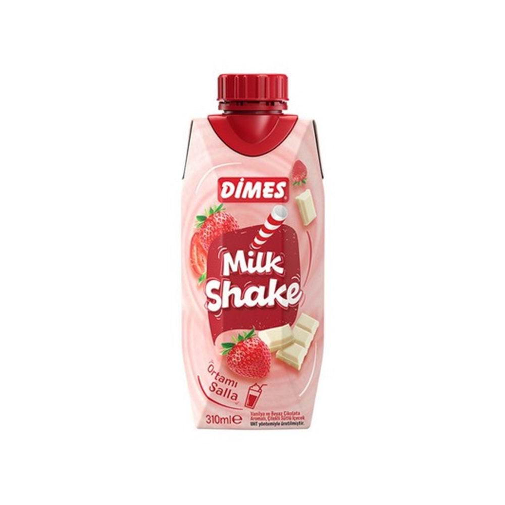 DİMES MİLKSHAKE ÇİLEK-VANİLYA 310ML