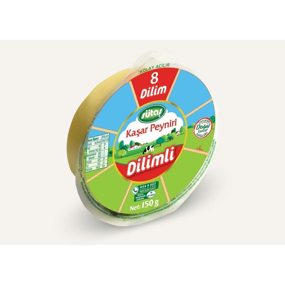 Kahvaltı sofralarından tost ve sandviçlere kadar birçok farklı kullanım alanı sunan bu dilimli kaşar peyniri, zengin süt aroması ve lezzetli yapısıyla günlük öğünlere pratiklik kazandırır. Hazır dilimlenmiş formu sayesinde kolay kullanım sağlarken, i