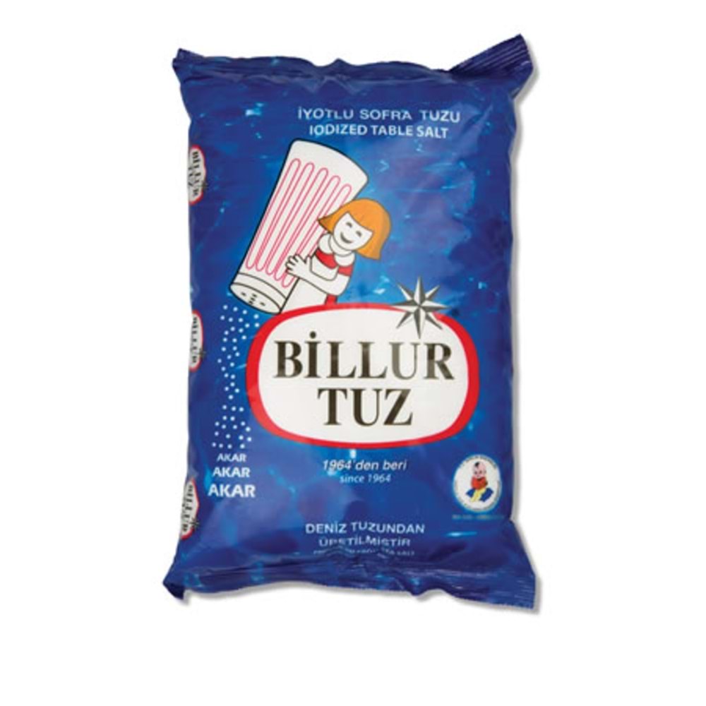 BİLLUR İYOTLU TUZ 750 G