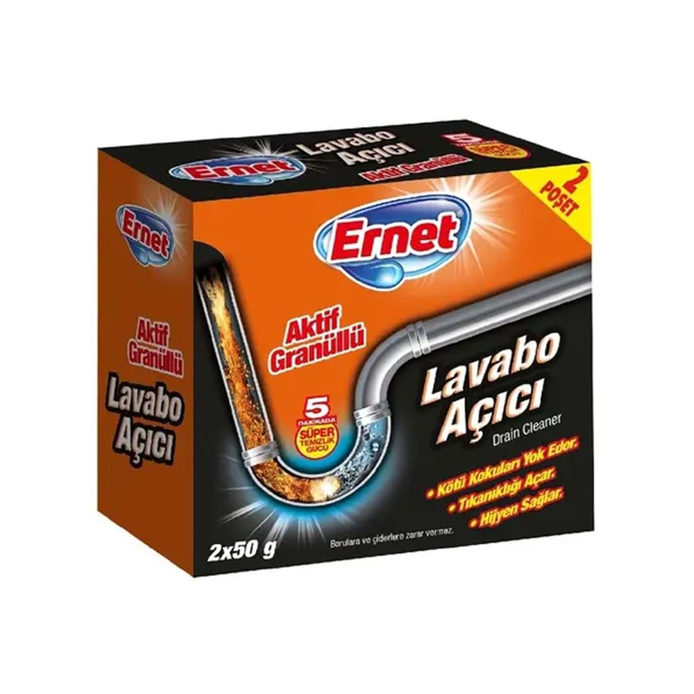 ERNET LAVABO AÇICI GRANÜLLÜ 2X50.gr