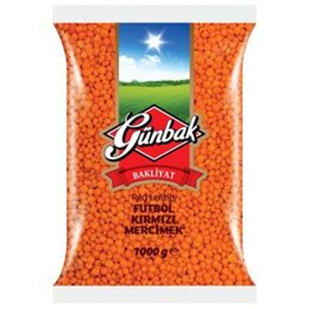 GÜNBAK KIRMIZI FUTBOL MERCİMEK 1KG