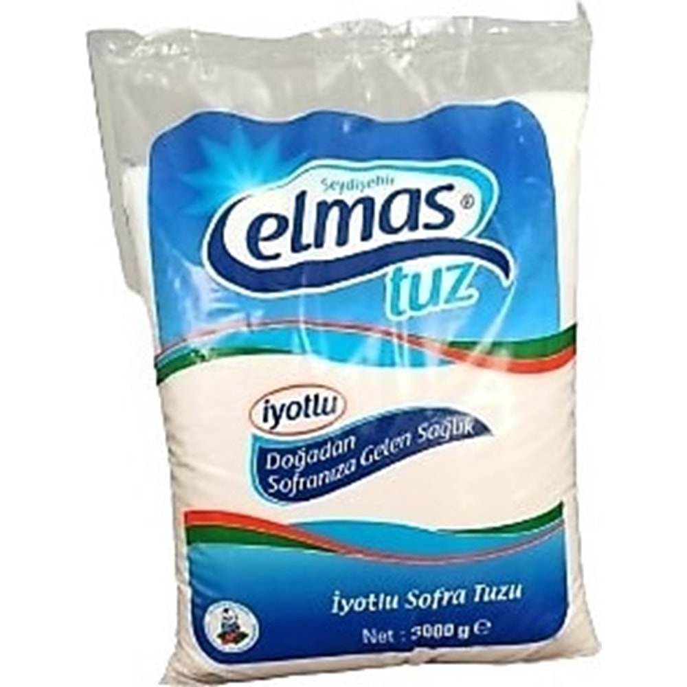 ELMAS İRİ SALAMURA TUZU-3 KG ADET