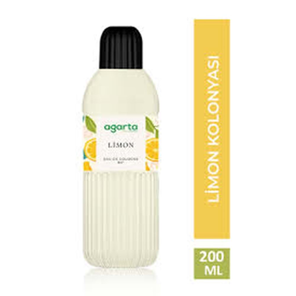 AGARTA LİMON KOLONYASI CAM ŞİŞE 200ML