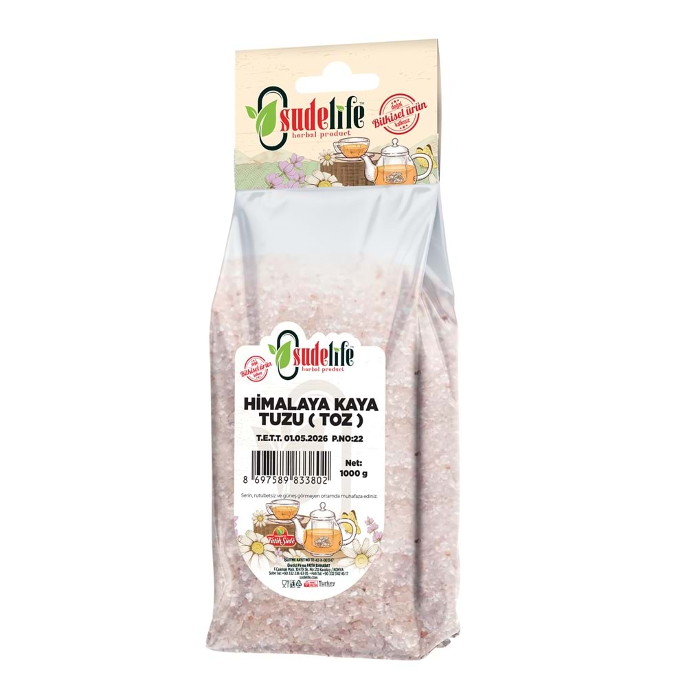 SUDELİFE HİMALYA KAYA TUZU TOZ 1000 G