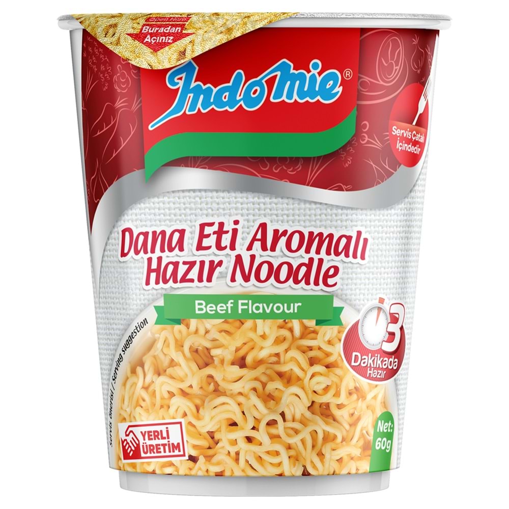 İNDOMİE DANA ETİ AROMALI NOODLE BARDAK