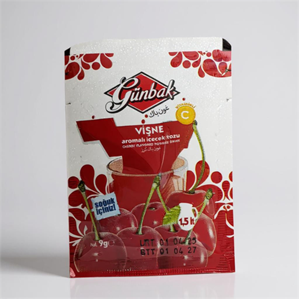 GÜNBAK VİŞNE AROMALI TOZ İÇECEK 9G