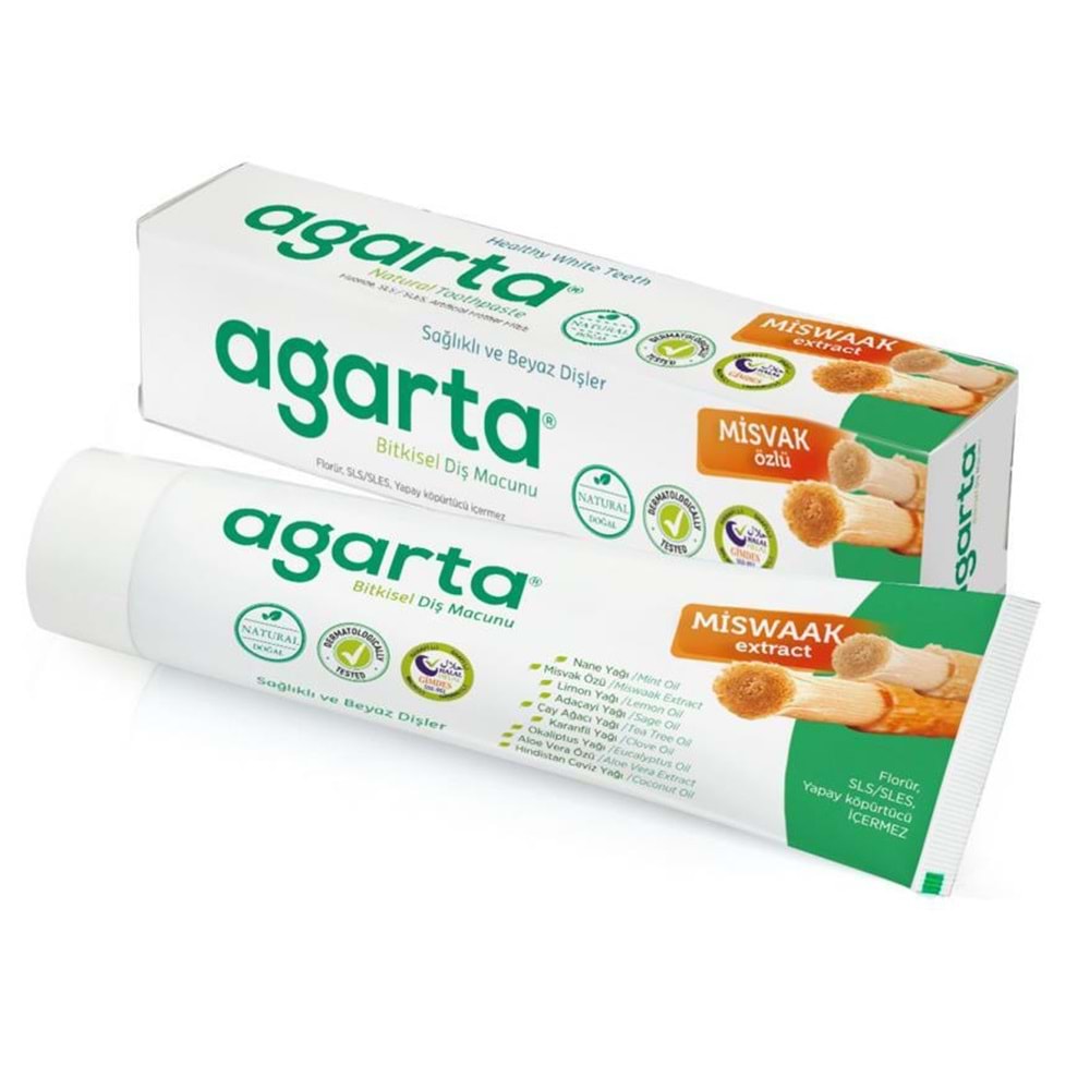 AGARTA DİŞ MACUNU MİSVAK ÖZLÜ 100ML