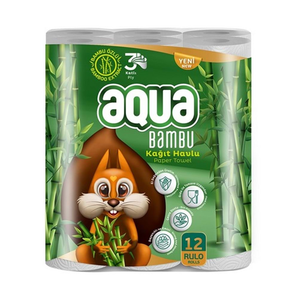 AQUA BAMBU 12 Lİ KAĞIT HAVLU