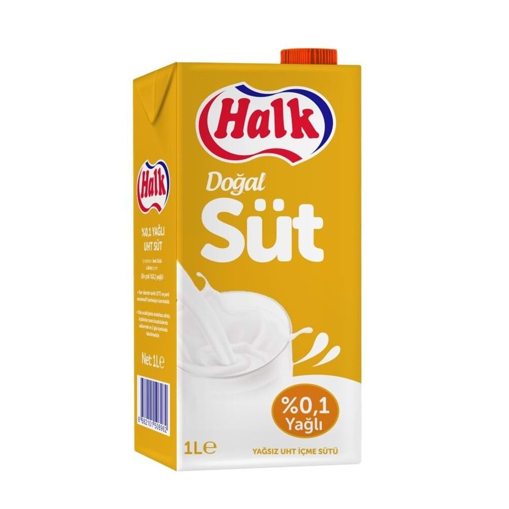 HALK SÜT %0,1 YAĞLI 1L