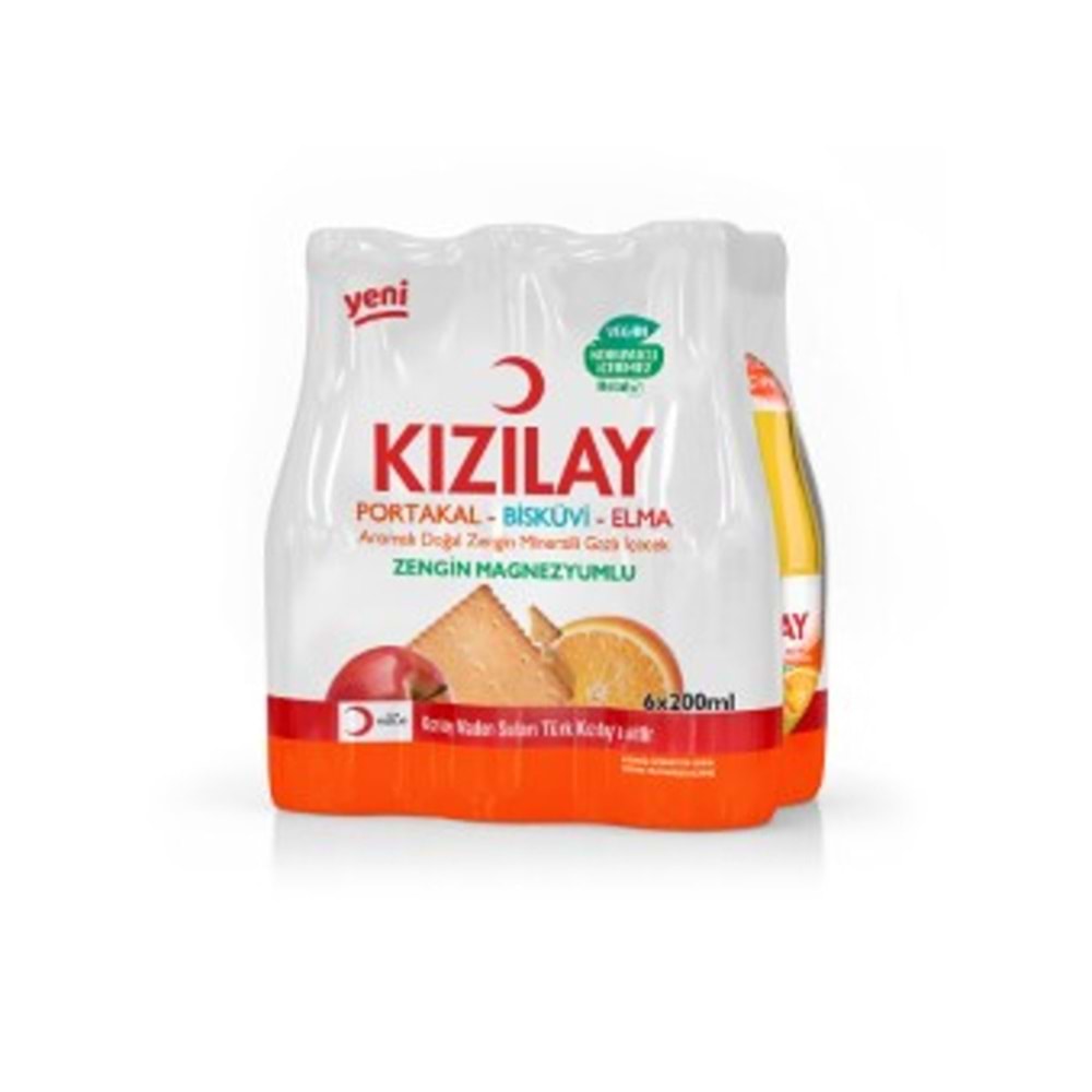 KIZILAY PORTAKAL BİSKÜVİ SODA 6LI
