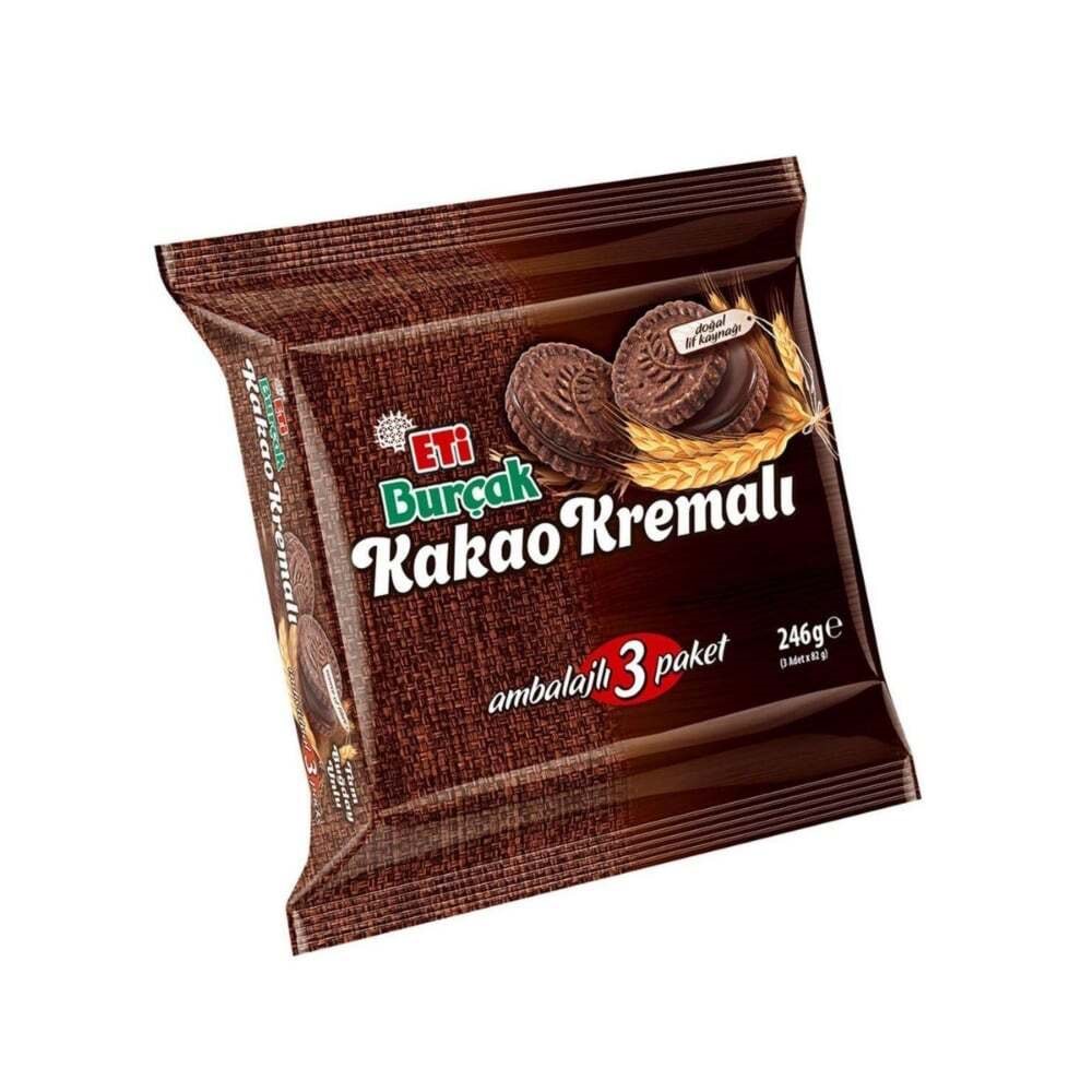 ETİ BURCAK KAKAO KREMALI 3 LU PAKET 246G