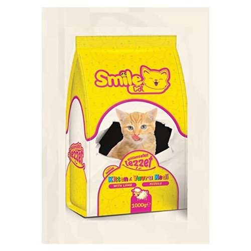 SMİLE CAT YAVRU KEDİ MAMASI KUZU 1000G AD