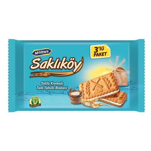 ÜLKER SAKLIKÖY SÜTLÜ KREM BİS M.P 3*88 G