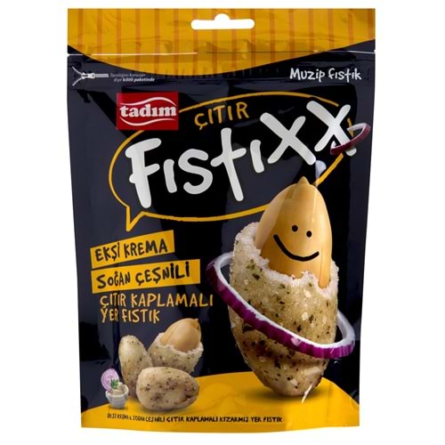 TADIM EKŞİ KREMA SOĞAN ÇEŞNİLİ ÇITIR KAPLAMALI YER FISTIK 140G