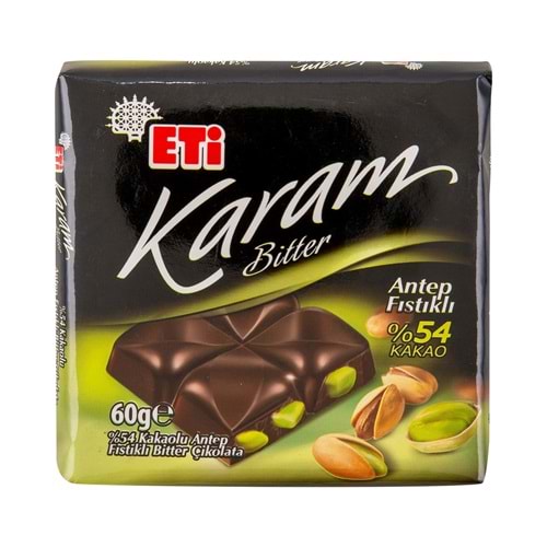 ETİ KARAM %54 ANTEP FISTIKLI KARE 60 G