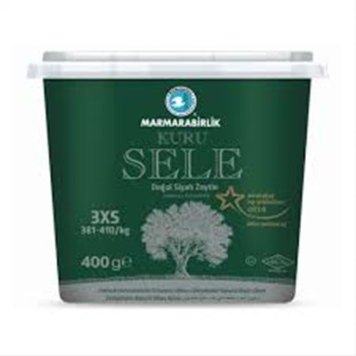 MARMARABİRLİK KURU SELE SİYAH ZEYTİN 3XS 381-410 400 G