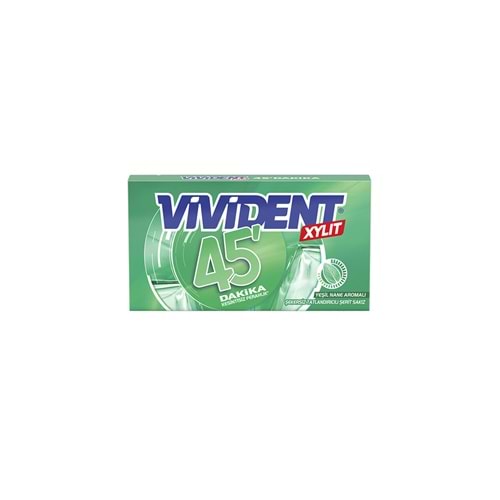 VIVIDENT 45 DAKIKA YESIL NANE AROMALI SAKIZ 26G