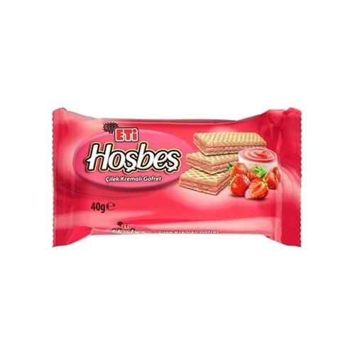 ETİ HOŞBEŞ ÇİLEK KREMALI GOFRET 40 G