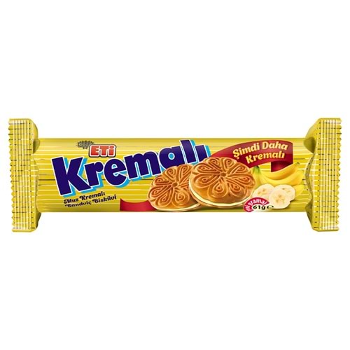 ETİ KREMALI MUZLU BİSKÜVİ 61 G