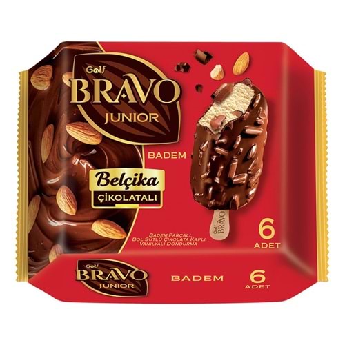 GOLF BRAVO JUNİOR BELÇİKA ÇİKOLATALI 6 ADET 270 G