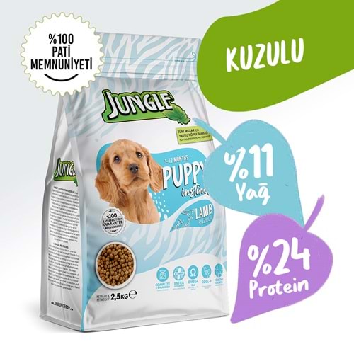 JUNGLE KUZU ETLİ YAVRU KÖPEK MAMASI 2,5K