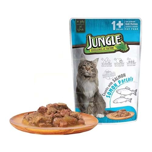 JUNGLE PÜRE YETİŞKİN KEDİ SOMONLU 100.GR
