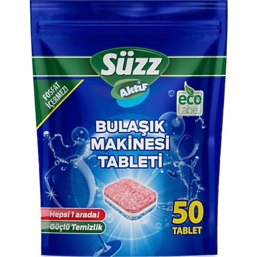 SÜZZ HEPSİ BİRARADA AKTİF BULAŞIK MAKİNESİ TAB 50'Lİ