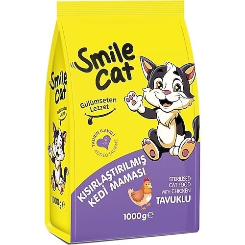 SMİLE CAT KISIR KEDİ MAMASI TAVUKLU 1000G