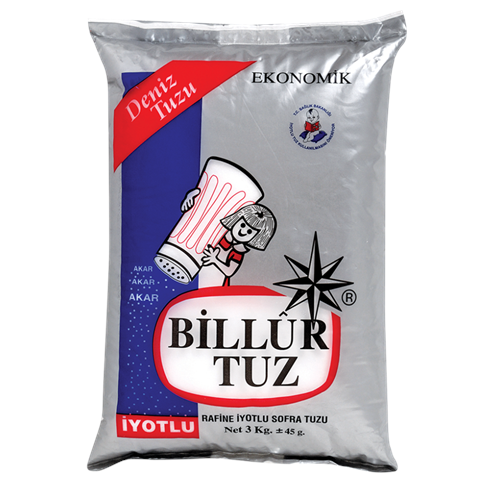 BİLLUR İYOTLU TUZ 3 KG