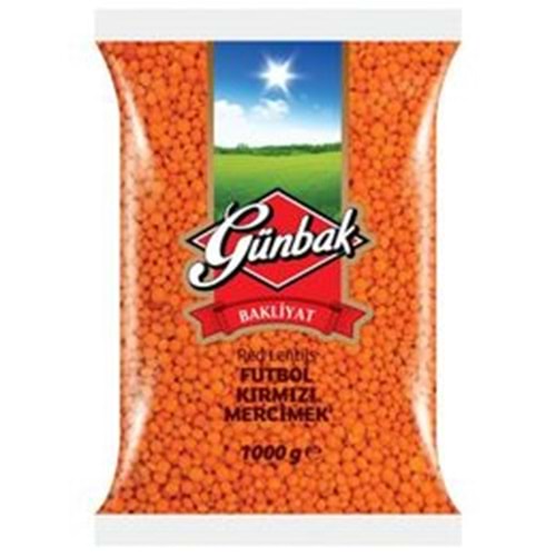 GÜNBAK KIRMIZI FUTBOL MERCİMEK 1KG