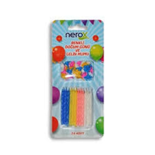 NEROX DOĞUM GÜNÜ MUMU 24 ADET