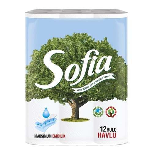 SOFİA 3 KATLI HAVLU 12Lİ