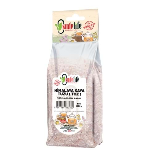 SUDELİFE HİMALYA KAYA TUZU TOZ 1000 G