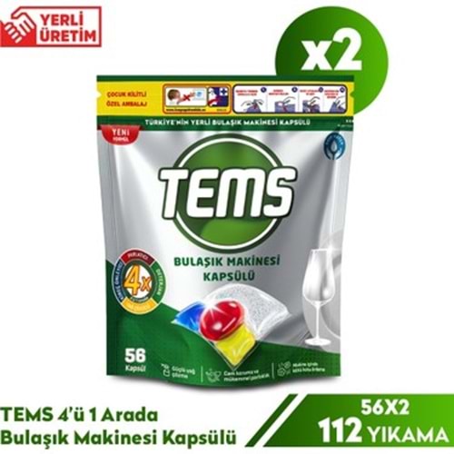 TEMS BULAŞIK MAKİNESİ KAPSÜLÜ +PARLATICI